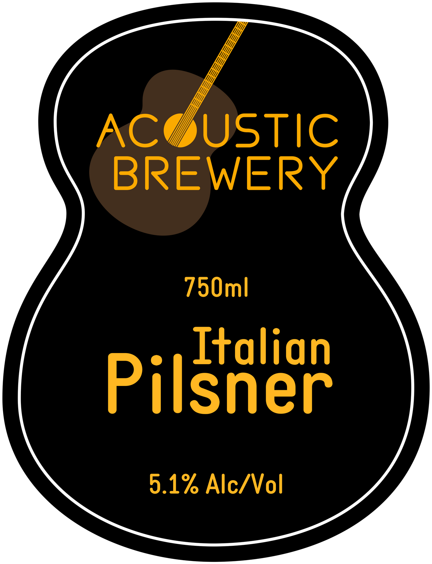 Italian Pilsner Glass Bottle 750ml