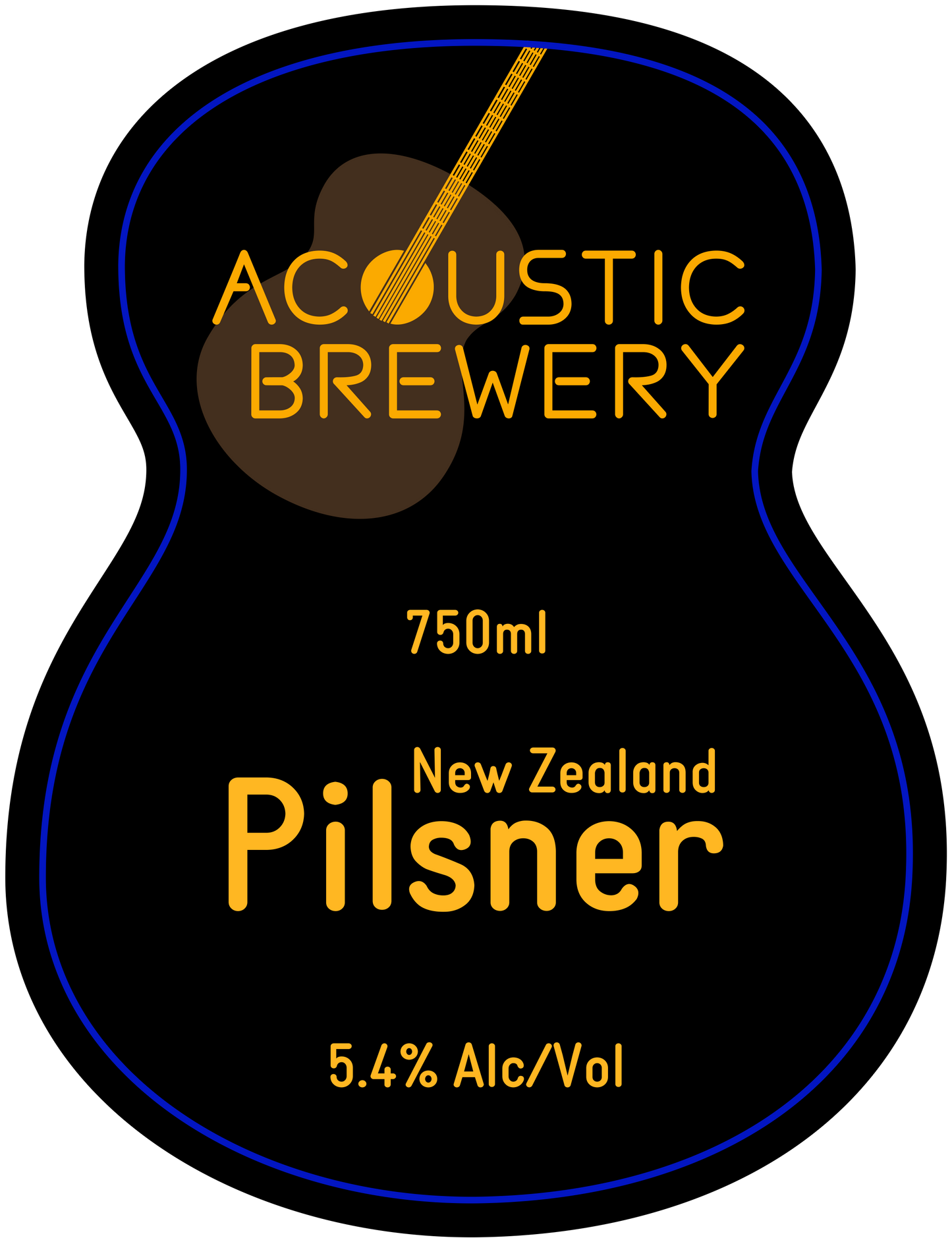 NZ Pilsner Glass Bottle 750ml